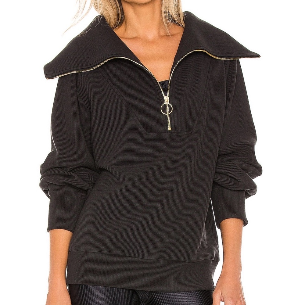 Varley Half-Zip Pullover Sweatshirt— Black, Size XS